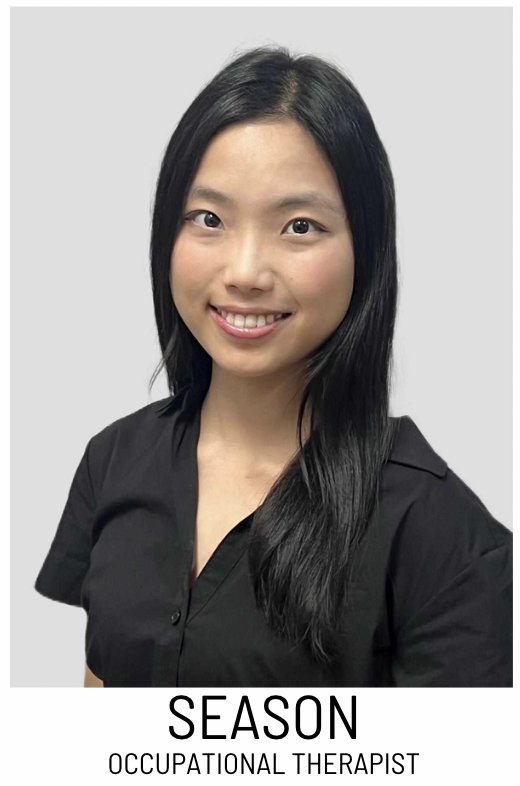 Portrait of Season, an occupational therapist, smiling in a black blouse.